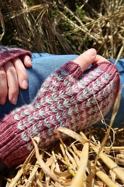 Aloe Fingerless Mittens knitting pattern - digital or hard copy